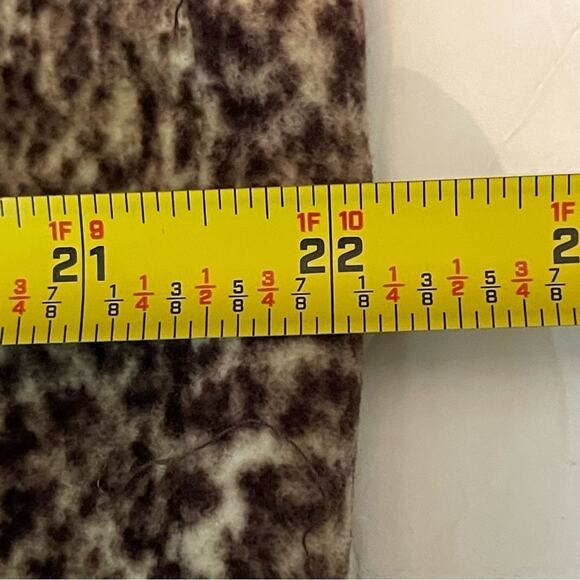 Talbots  Brown Tan Animal Print 100% Cotton Velvet Party Event Skirt NWT Size 16 - Picture 12 of 13